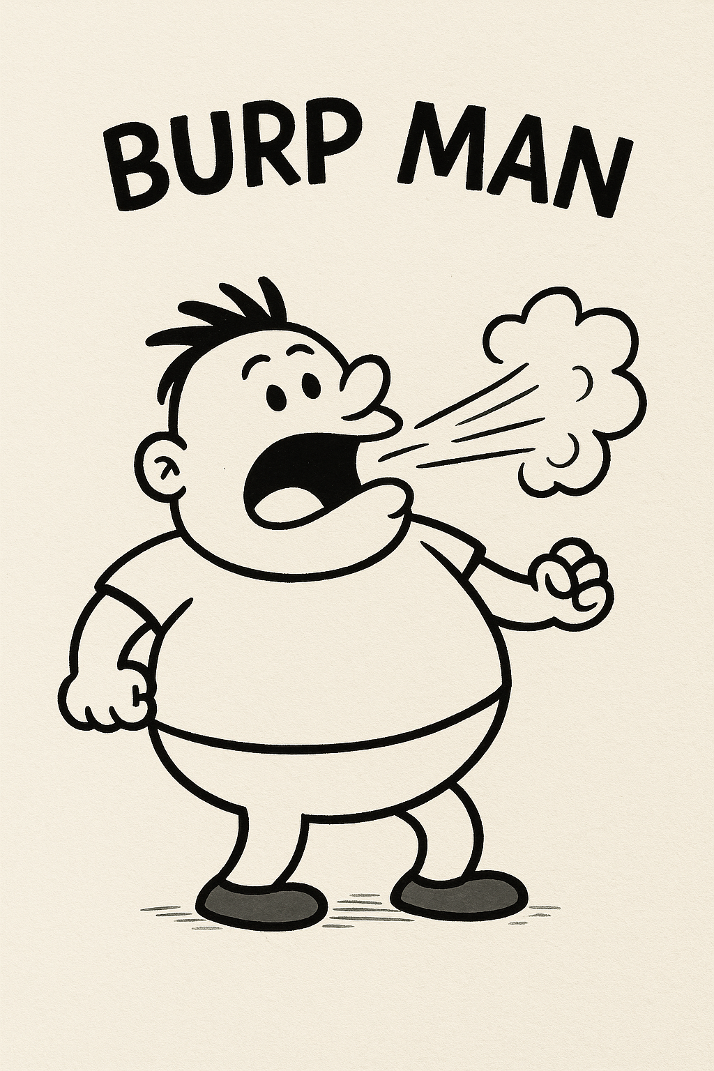Burp Man illustrated